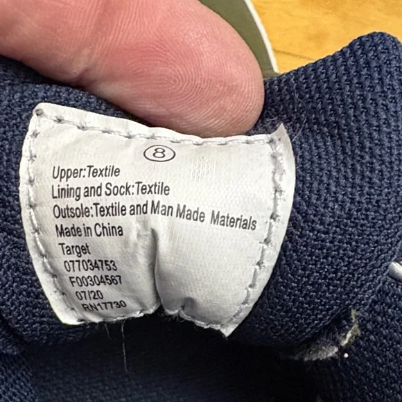 Cat & Jack Little Kids Green and Blue High Top Sneakers Size 8 - Picture 6 of 8